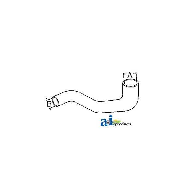 Radiator Hose, Upper 12" x3" x4"